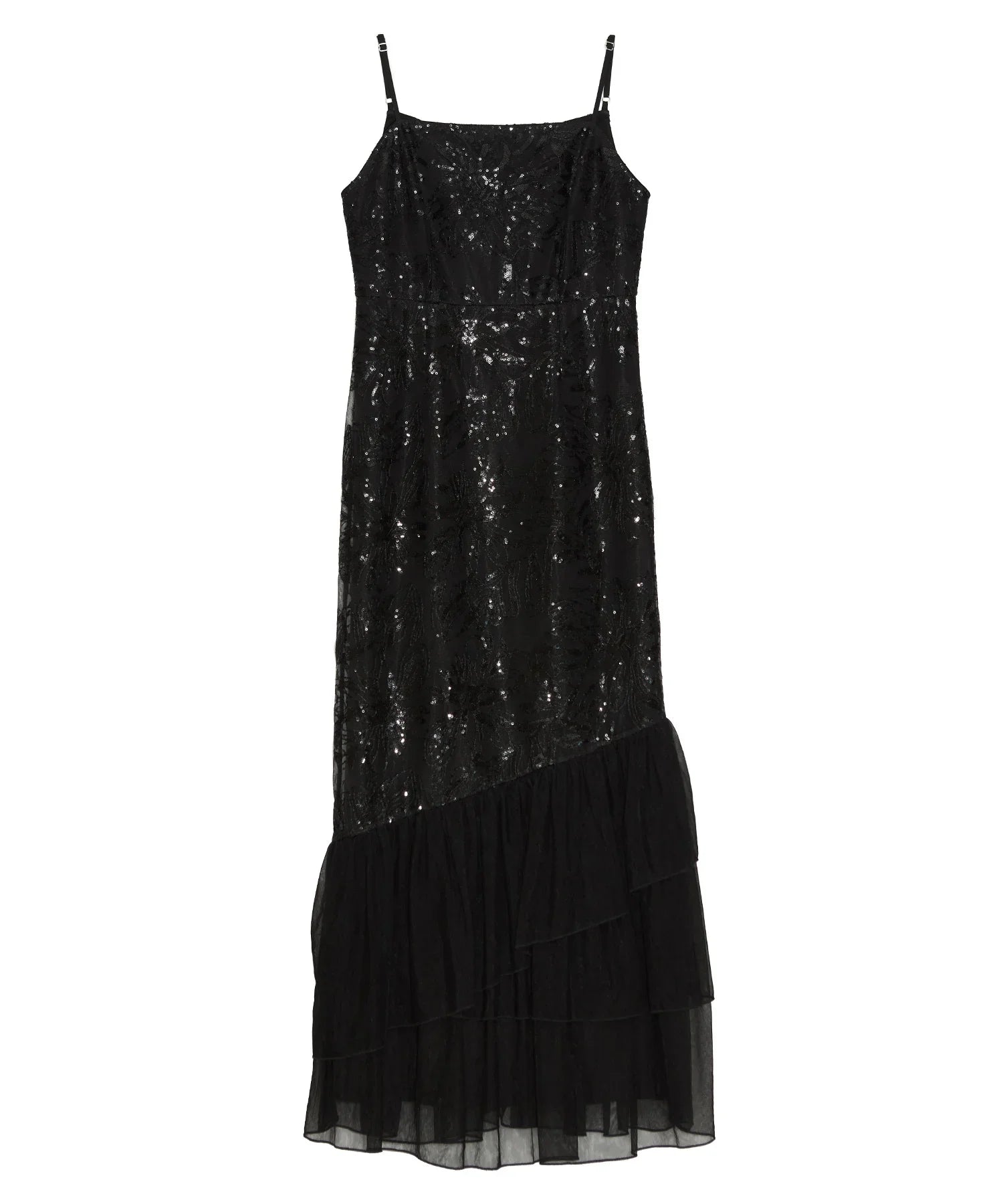 当日発送】フラワースパンコールチュールフリルスリーブIライン