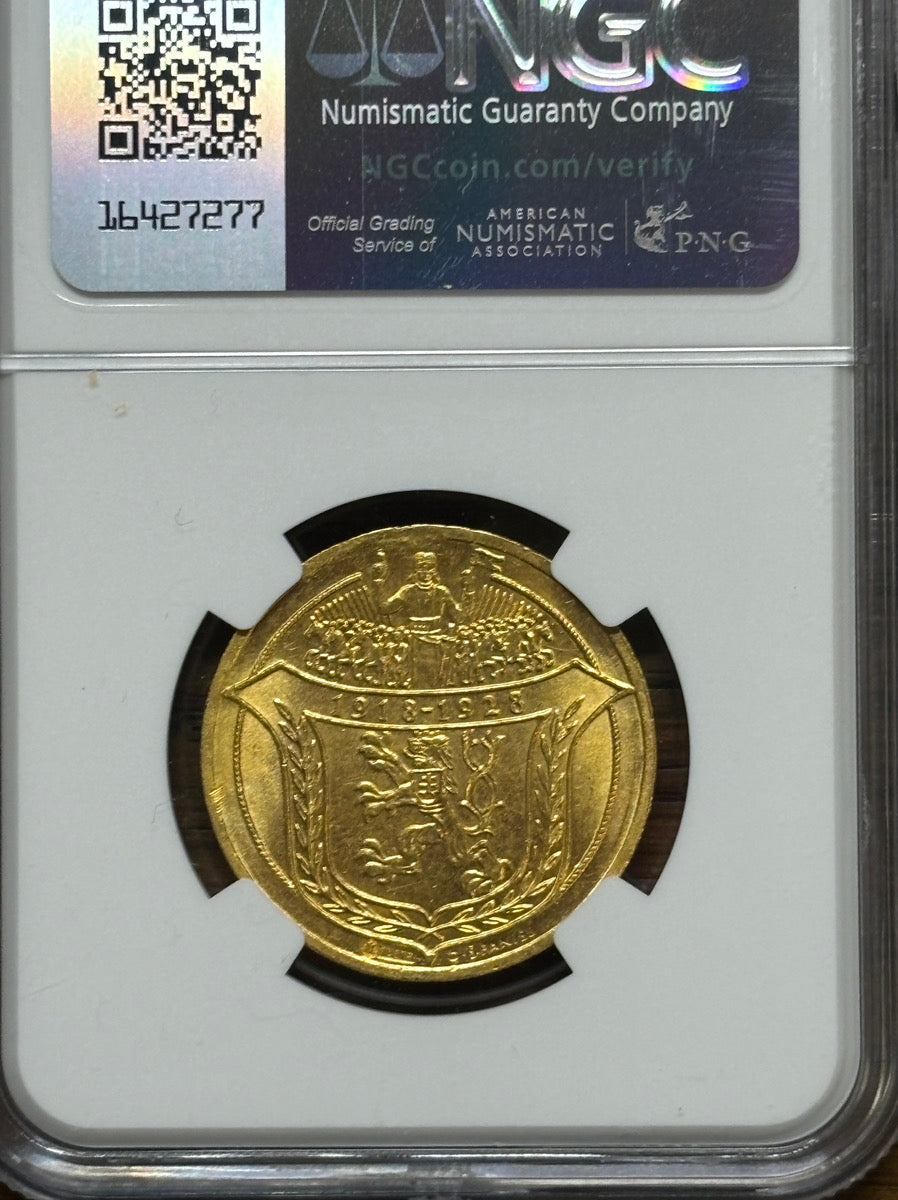 1928年 チェコスロバキア 4デュカーテン金貨 MS64 アンティークコイン