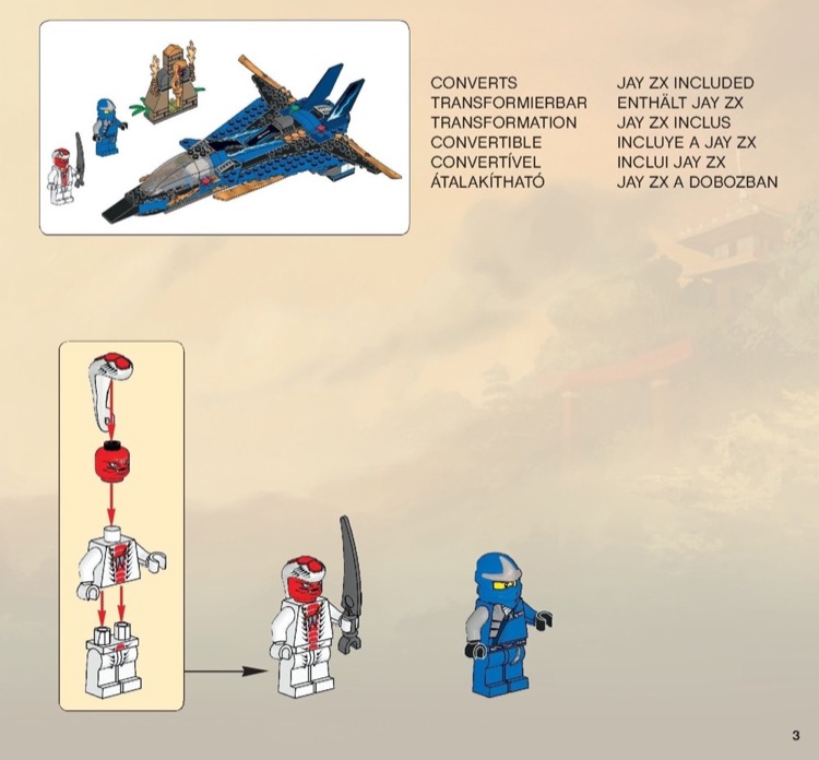 LEGO Instructions for set 9442 Jay's Storm Fighter, Ninjago - Rise