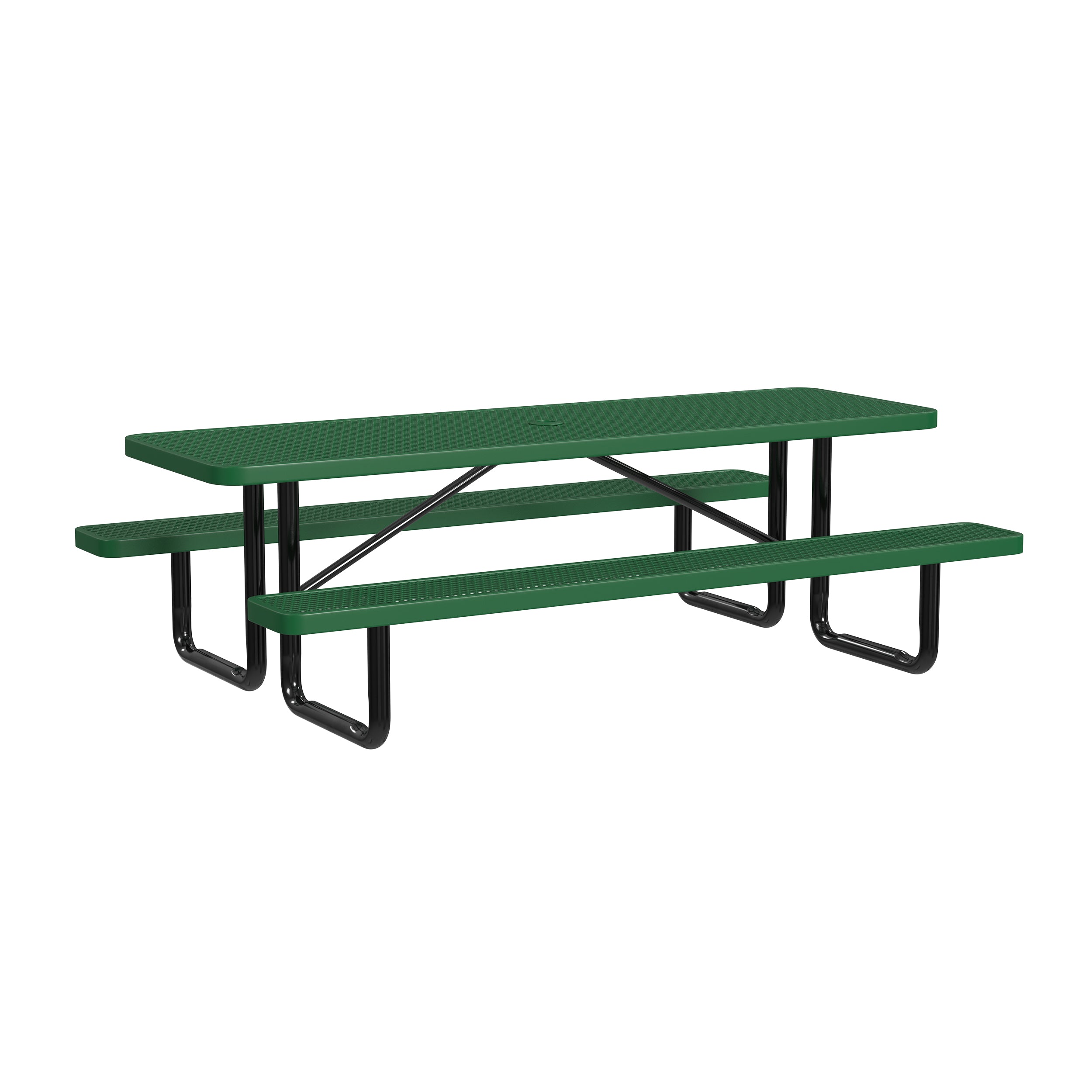 Quick Ship T8XPP 8 Foot Expanded Metal Picnic Table – LeisureCraft