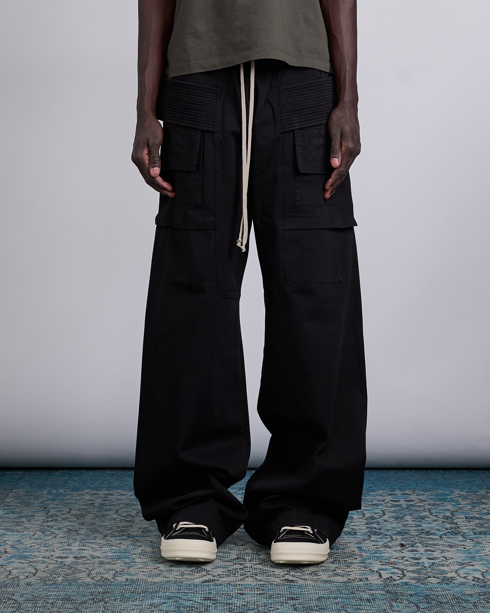 Rick Owens DRKSHDW Wide Creatch Cargo Pant Twill Black – LESS 17