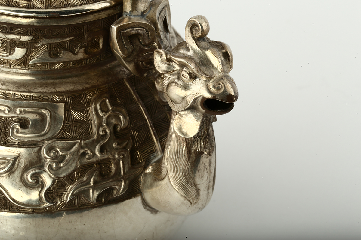 骨董品 古代酒器 酒壺 八仙人紋銀細工 在銘 骨董品 古代酒器 酒壺 八仙