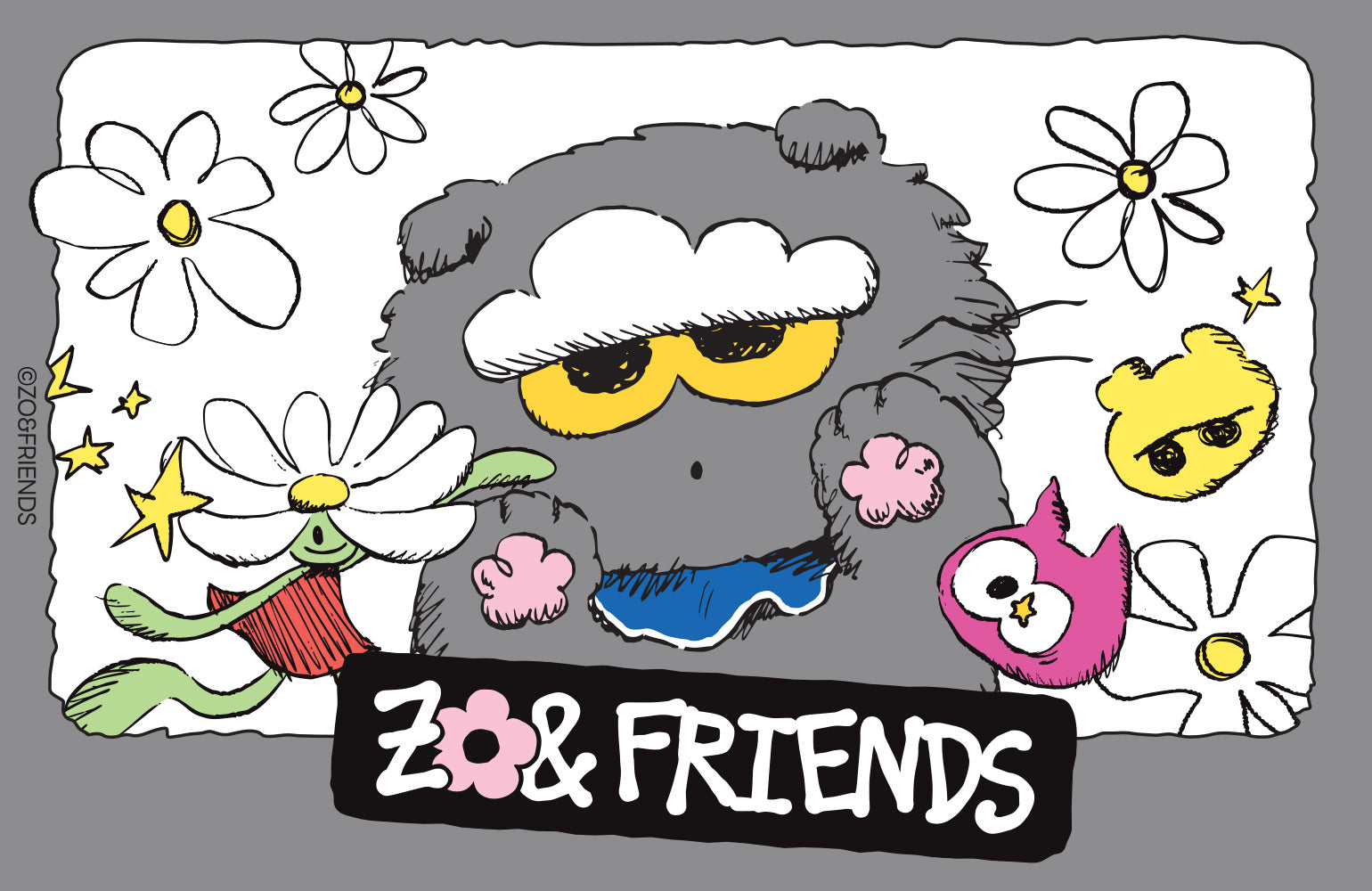 ZO&FRIENDS ポップアップ ZOA ラグ ZO&FRIENDS ZOA ラグマット