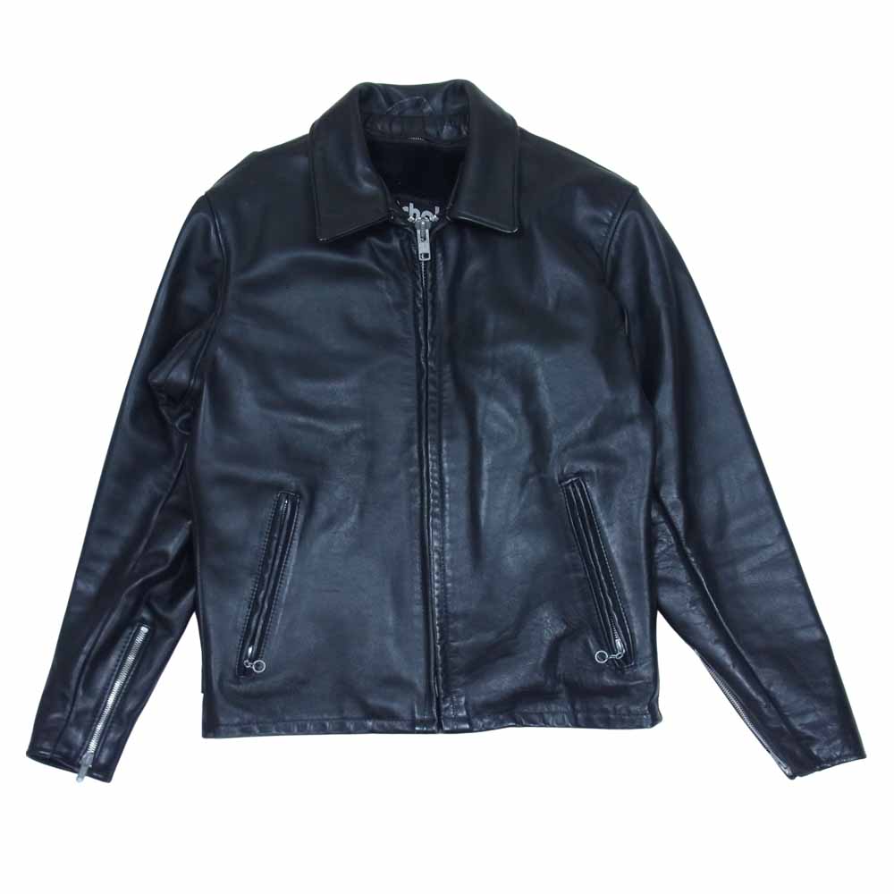 Schott ショット 652 ライダース シングル 襟付き ブラック 40 Schott