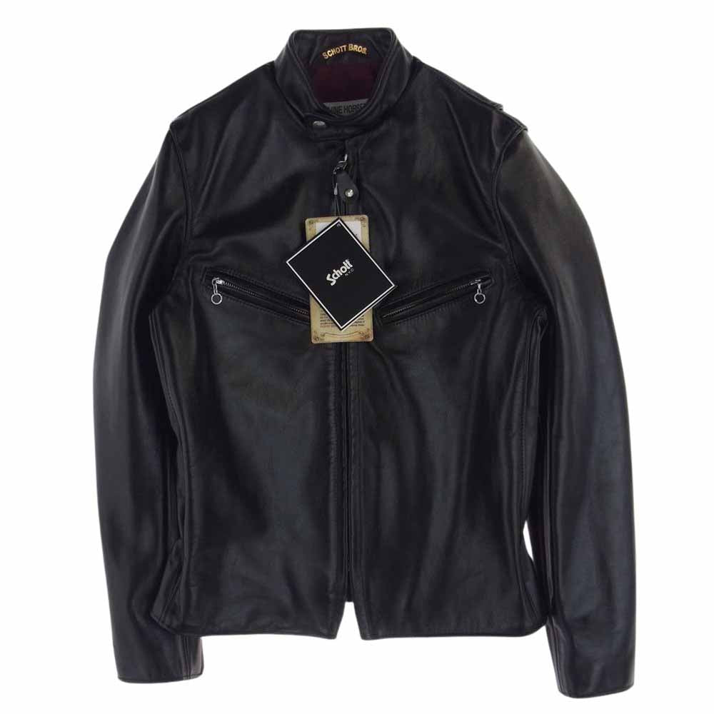Schott シングルレザージャケット ブラック Schott シングルライダース