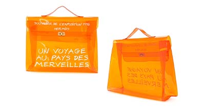 HERMES エルメス ビニールケリー トートバッグ オレンジ 希少
