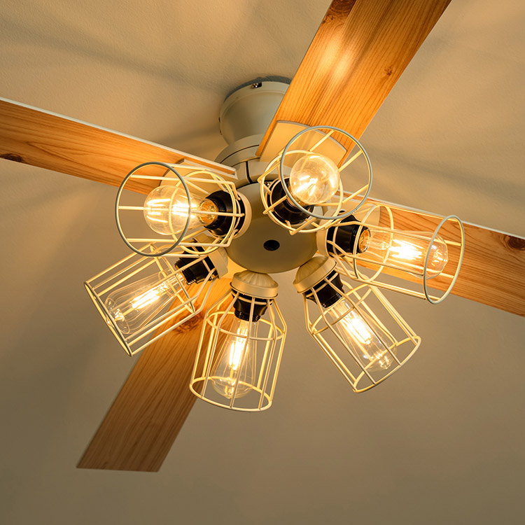 Modern Collection シーリングファン フィラメントLED 6灯 JE-CF048