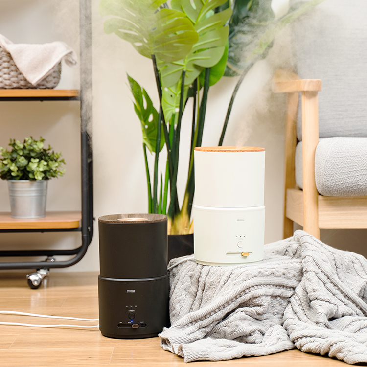 キレイなミストで加湿する ダブル抗菌 上部給水超音波式加湿器 PR