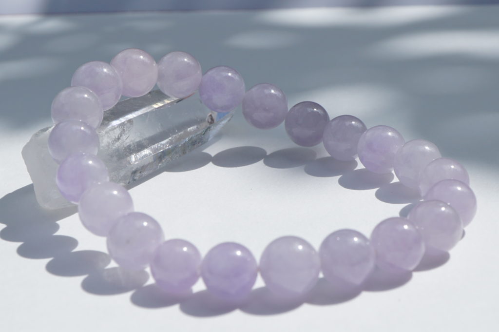 ラベンダー翡翠（ひすい）」ブレスレット【超最高品質・超希少