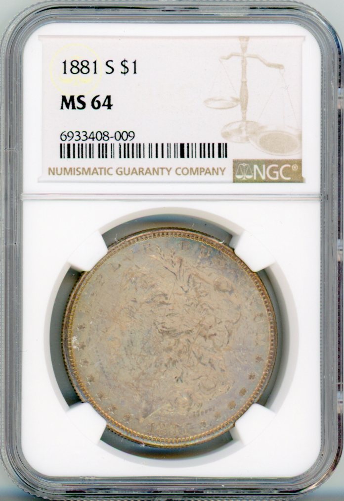 1881-S S$1 NGC MS64
