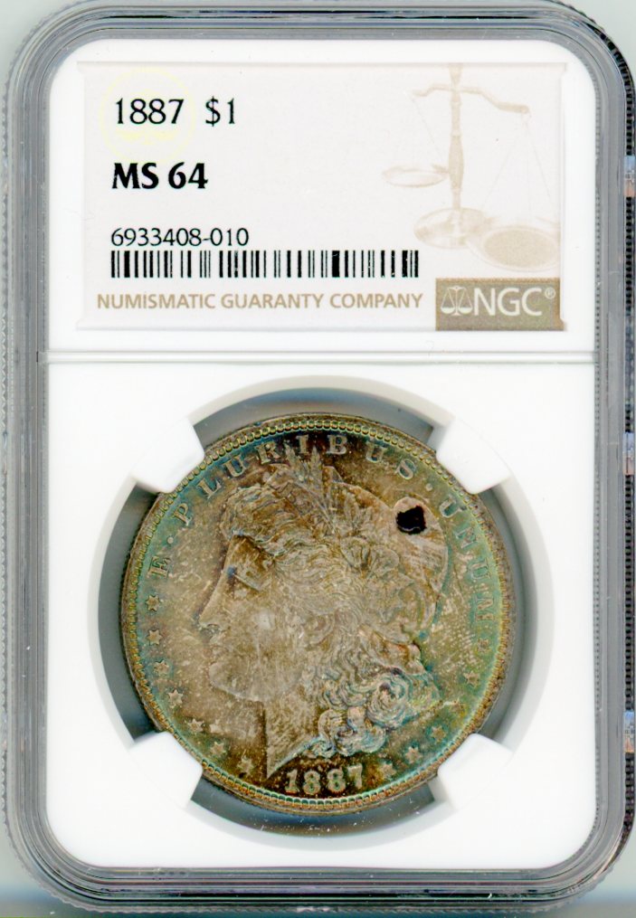 1887 S$1 NGC MS64