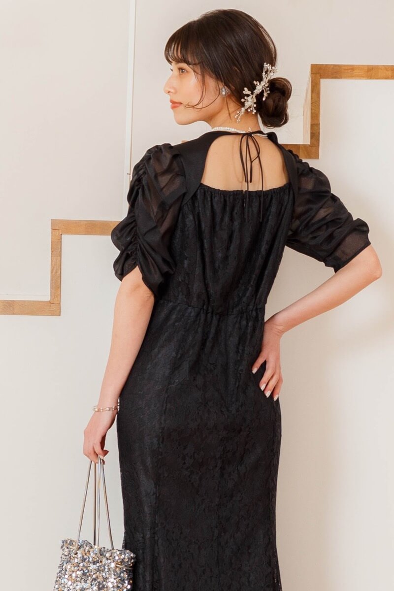 BURBERRY ブラック パーティードレス UK6 BURBERRY ブラック