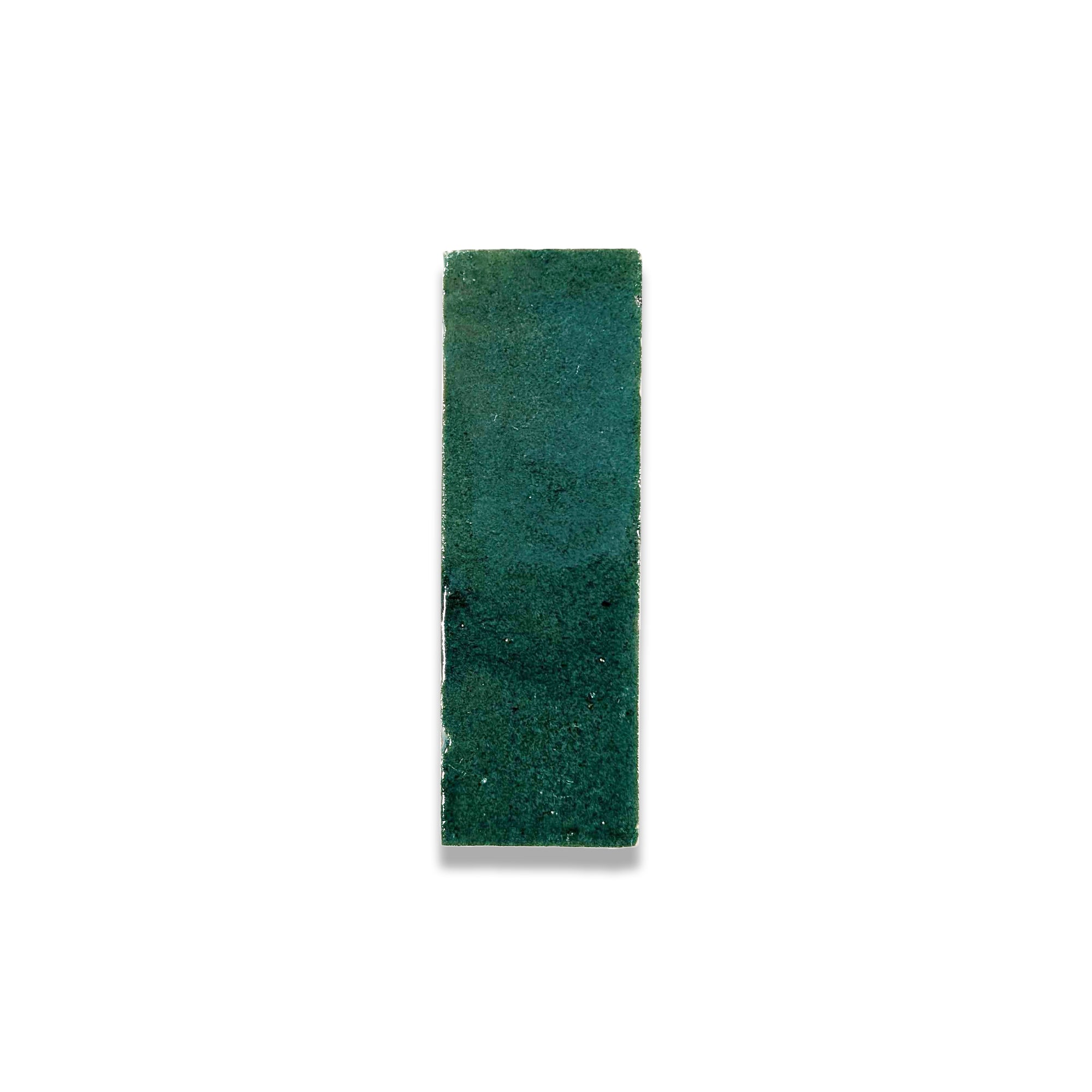 Medina Emerald Zellige Tile - Handcrafted Clay Bejmat (2x6) – LiLi