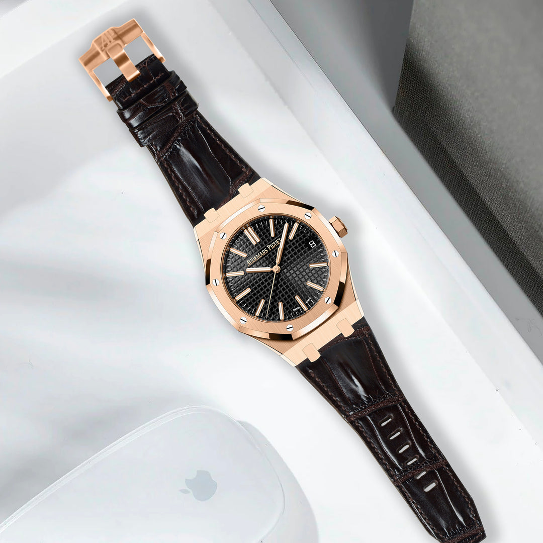 AP Royal Oak 39&41mm Straps - AP Hornback Tobacco – Liger Straps