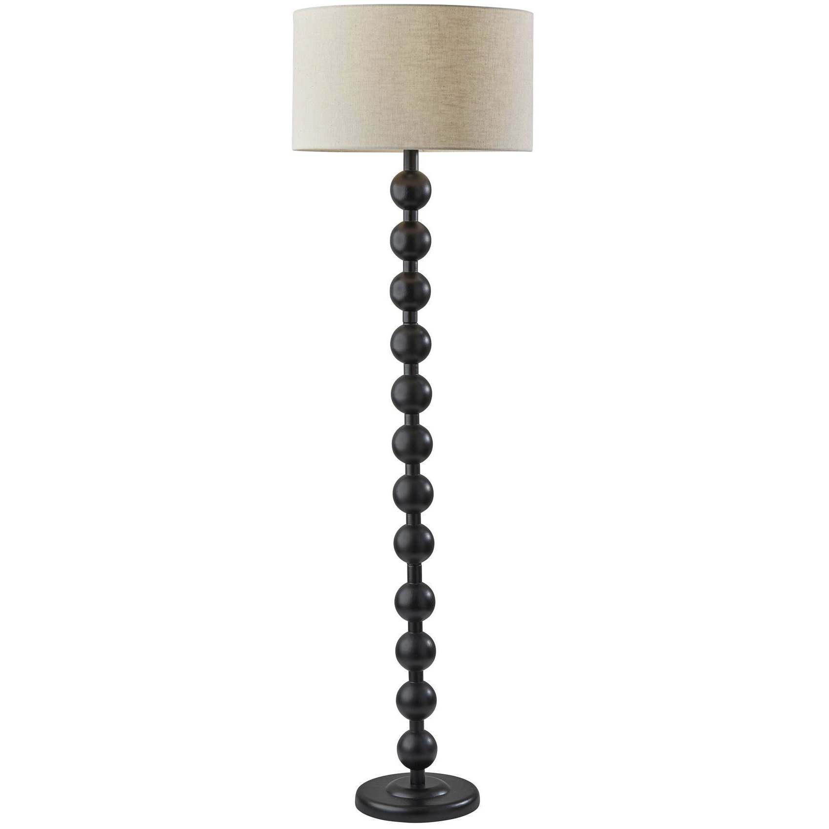 Adesso 3932-01 Orchard 62 inch 150 watt Black Wood Floor Lamp