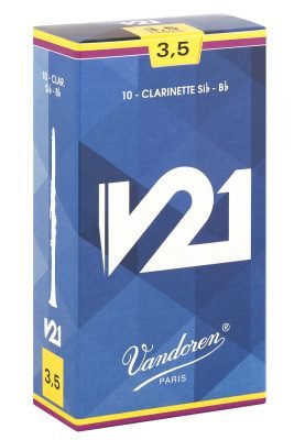 Vandoren V21 Bb Clarinet Reeds #3.5; Box of 10