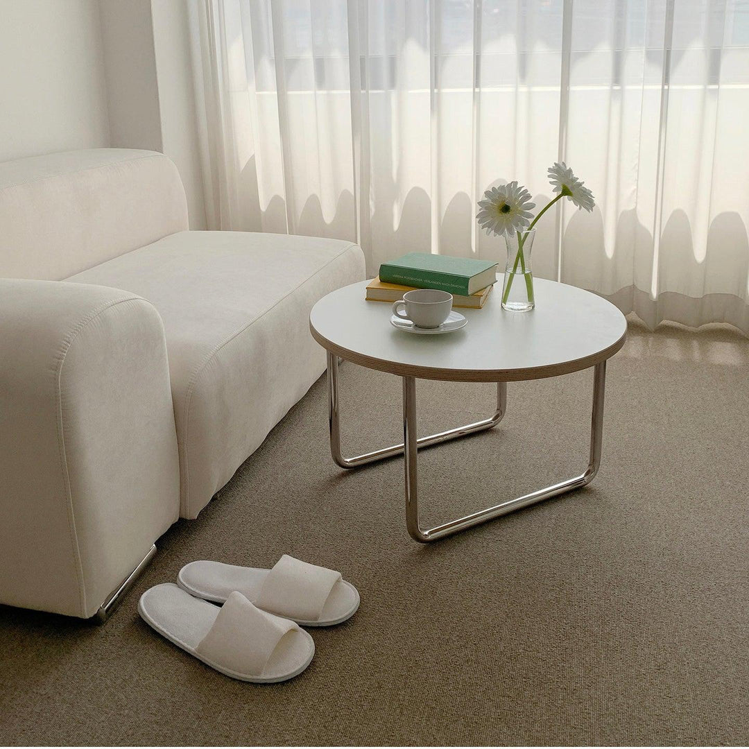 vamir ローテーブル｜Stainless Banding HPL Round Table｜韓国