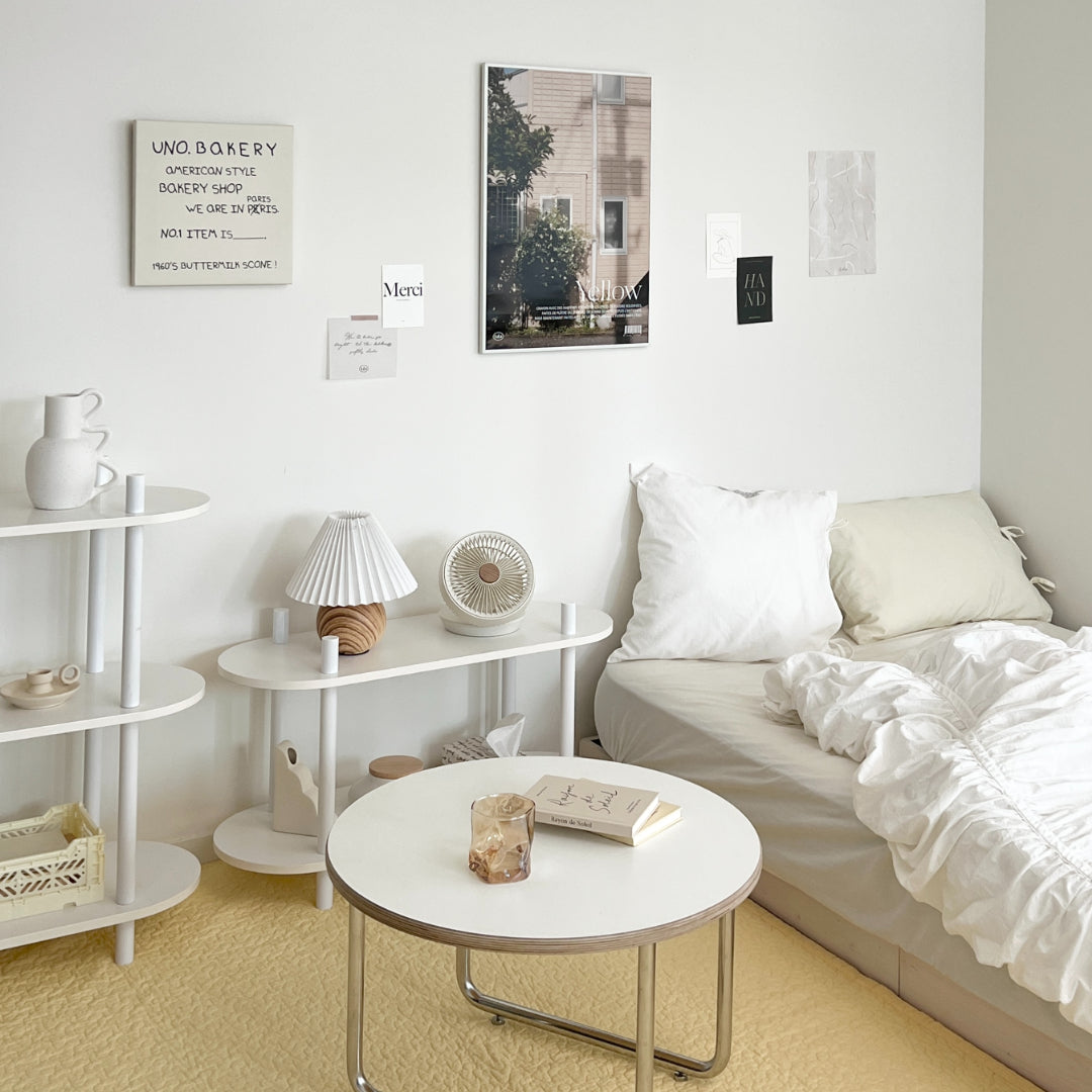 vamir ローテーブル｜Stainless Banding HPL Round Table｜韓国