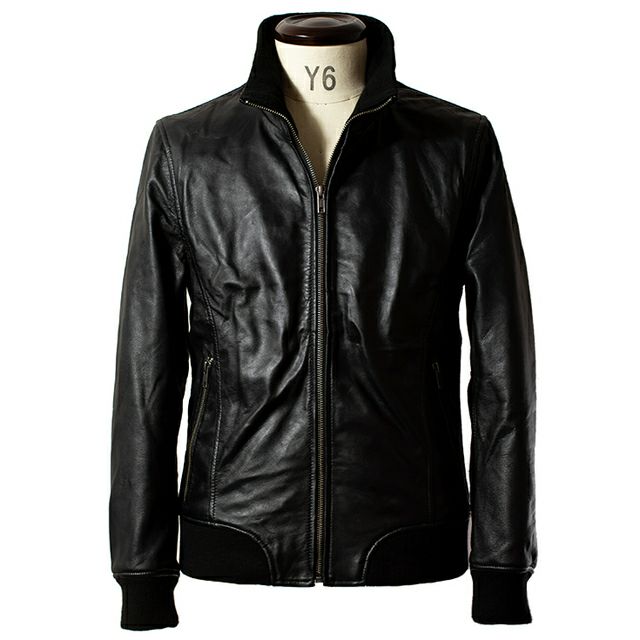 Liugoo Leathers 馬革製フード付きレザーダウンジャケット・黒