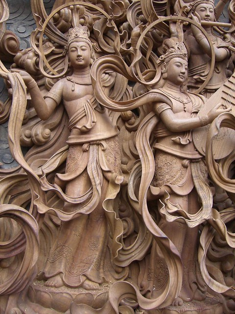 反弾琵琶 天女像 高さ約33㎝ 重さ約2キロ 真鍮 仏像 置物 仏教美術