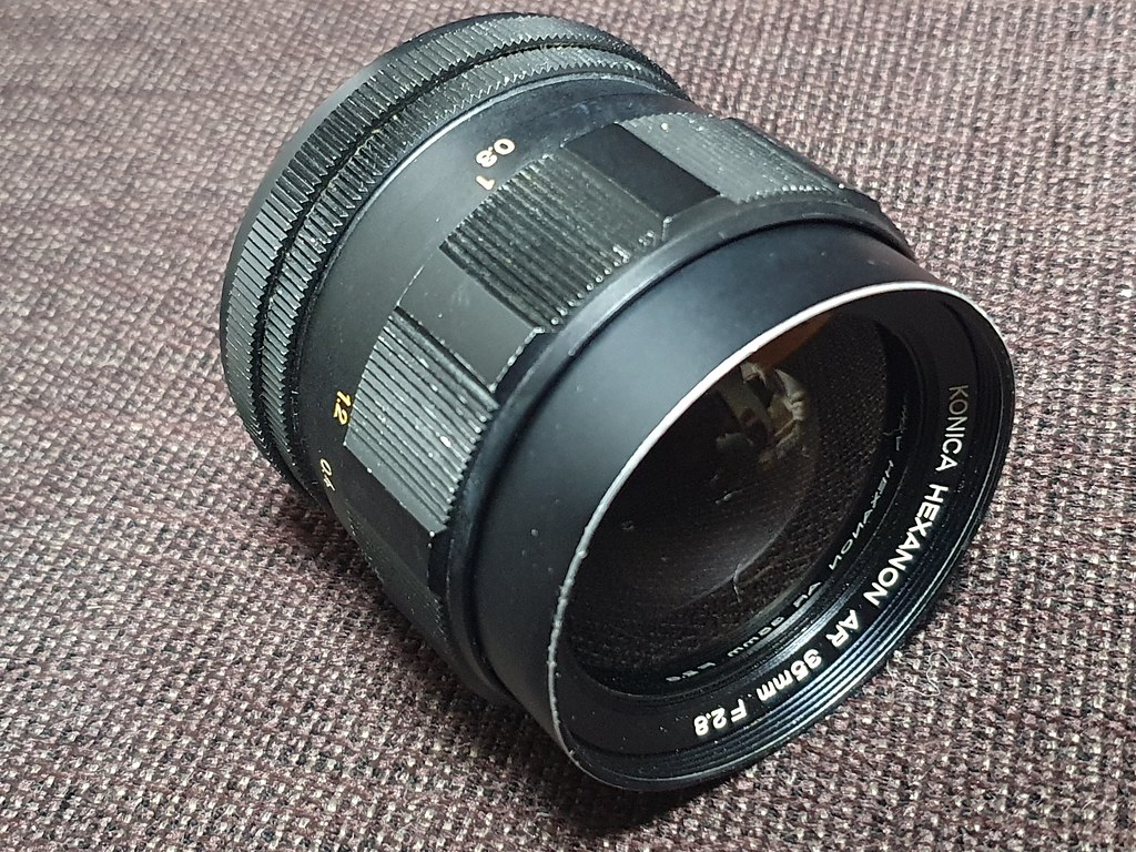 KONICA HEXANON 58mm f/2.8 レンズ 世界初オートフォーカスカメラ