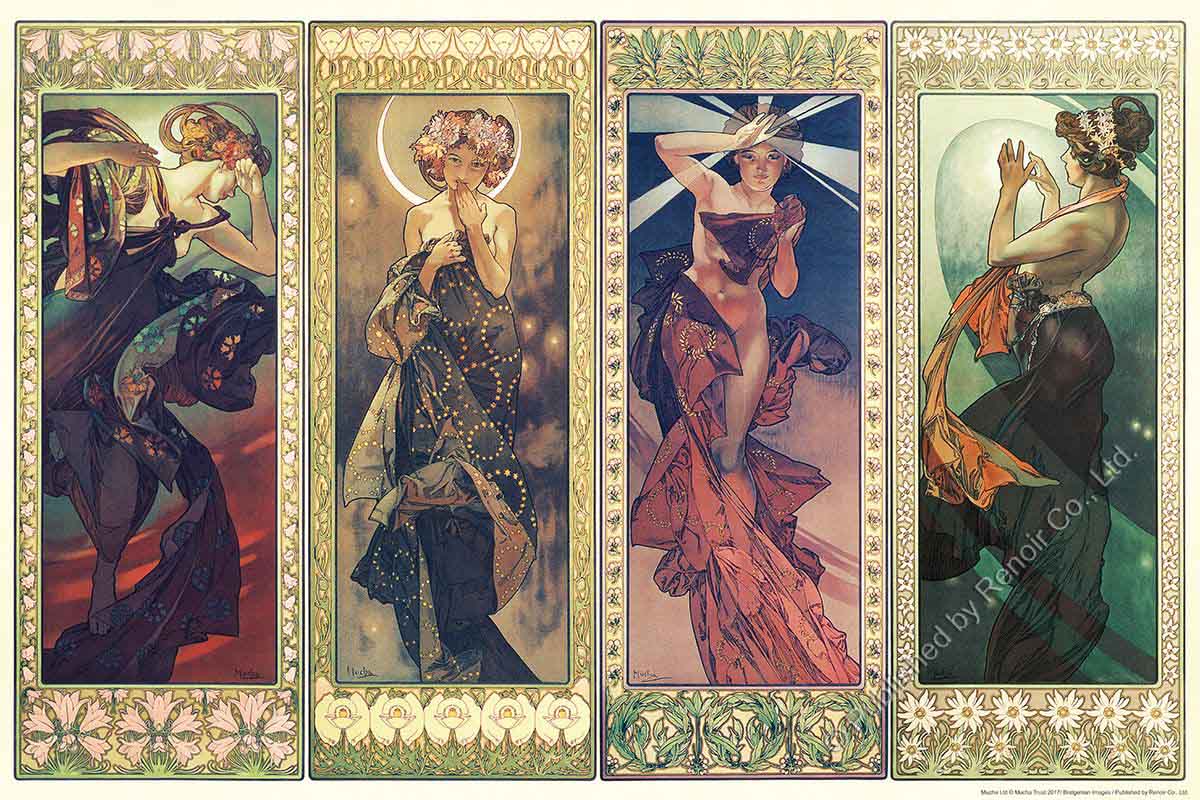 ジグソーパズル 4つの星 2014ピース アルフォンス・ミュシャ YANOMAN