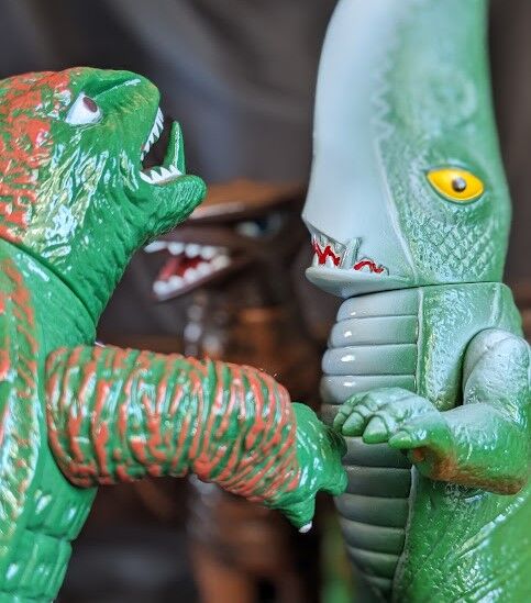 昭和ガメラ＆ギロン＆ギャオス（日東復刻）ソフビフィギュア9体セット