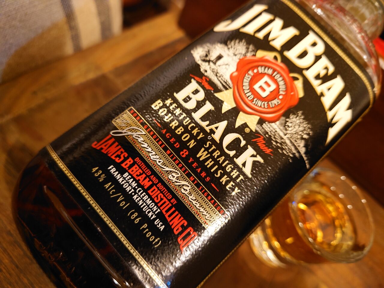 ジムビーム・ブラックラベル 8年 並行輸入 99年ボトリング : バーボン