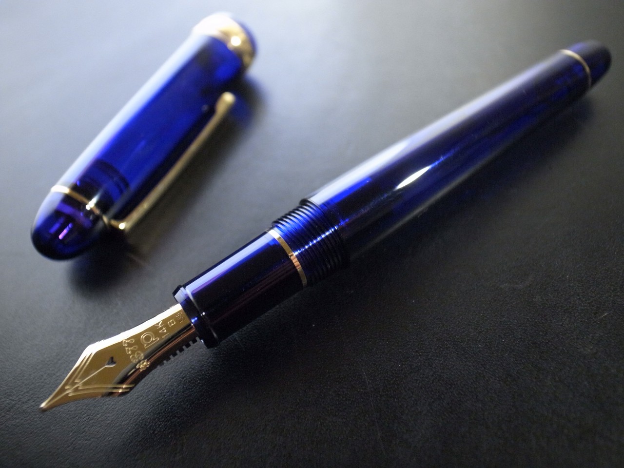 プラチナ万年筆 #3776 センチュリー M シャルトルブルー K14 PLATINUM