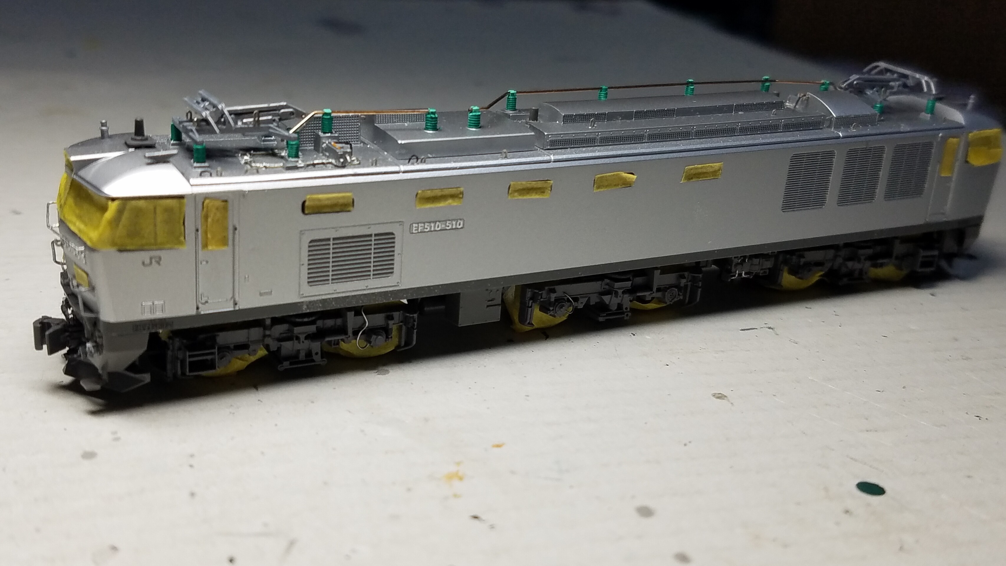 KATO EF510 JR貨物色(銀)ウェザリングディテールアップ