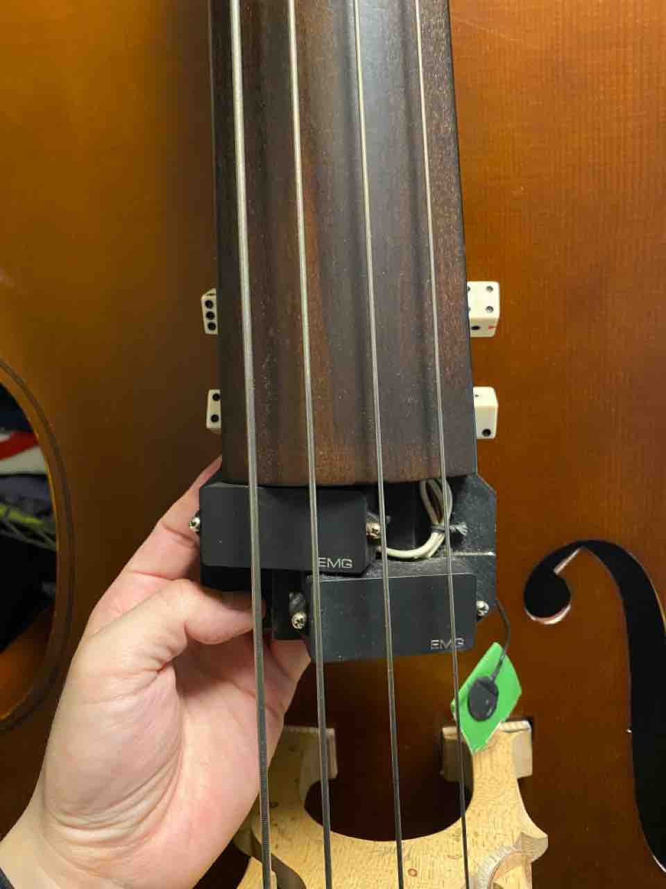 自作ウッドベースにピックアップを付ける-自作楽器研究所｜Homemade