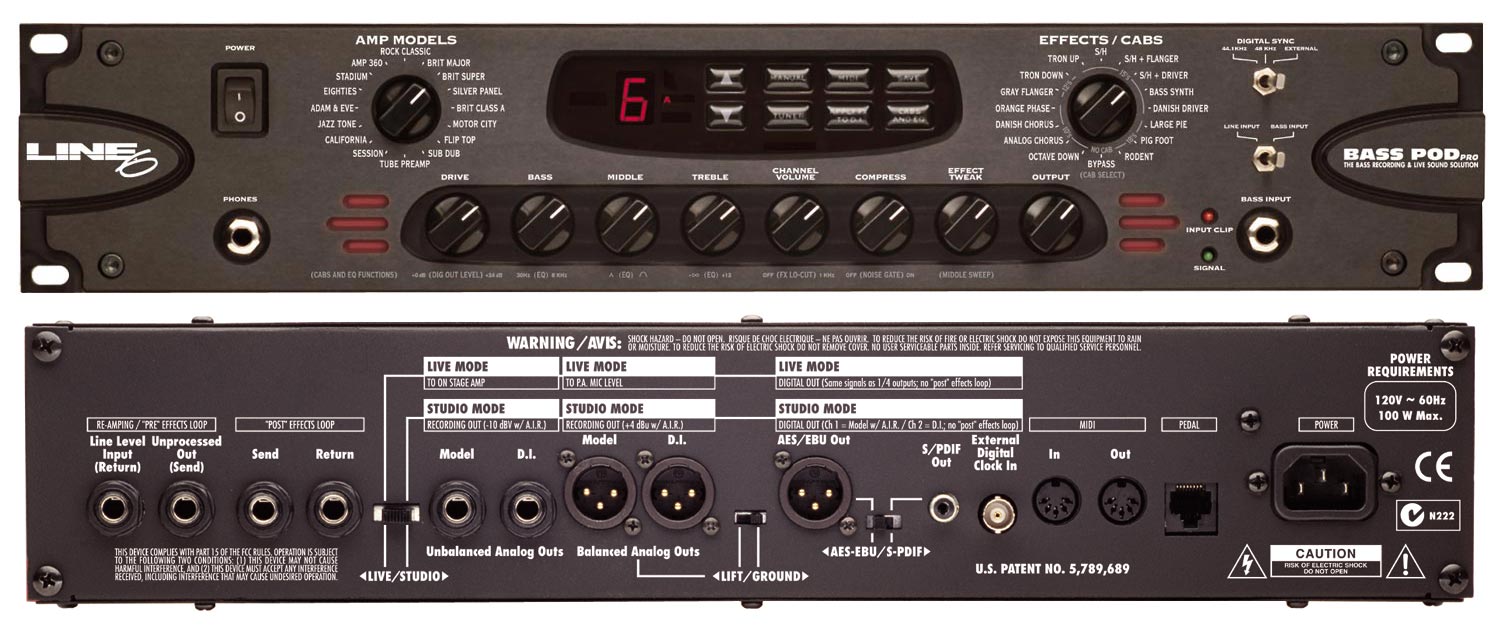 LINE 6 BASS POD PRO ベースアンプヘッド LINE 6 BASS POD PRO ベース