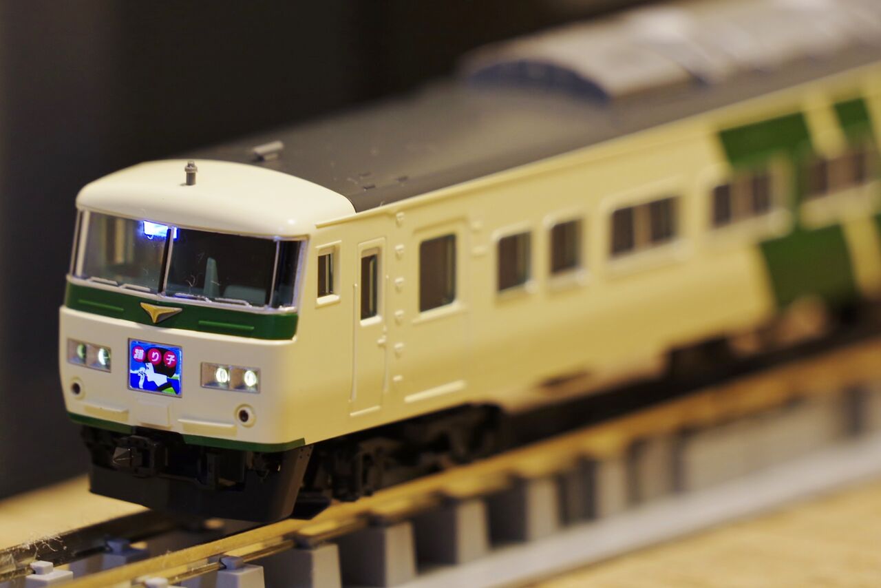 TOMIX 185系200番台(強化スカート・斜めストライプ)入線！ - れいるのおと