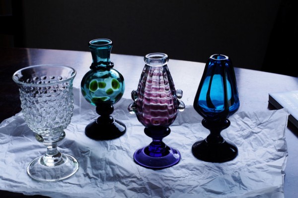 N10073 船木倭帆 作 プラントグラス 吹きガラス Shizu N10073 船木倭帆