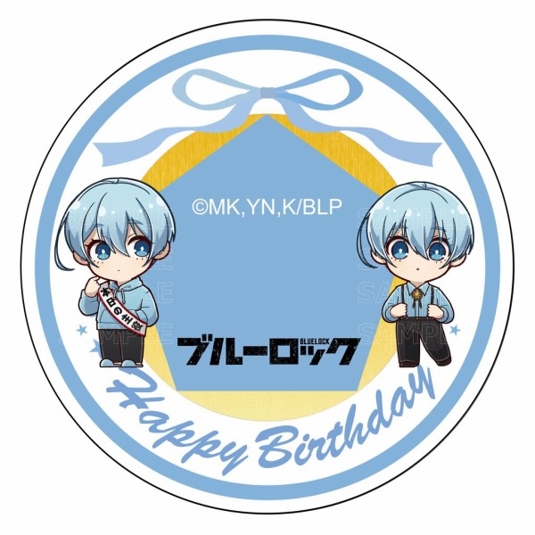 ブルーロック 氷織羊 バースデイ バースデー メタル缶バッジ ブルー