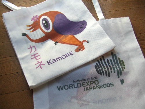 希少品】2005年愛知万博オーストラリア館記念品カモネちゃんトートバッグ