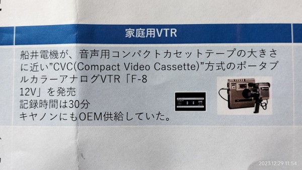 1980/昭和55/Canon/CVC/COMPACT VIDEO CASSETTE/V30/コンパクトビデオ