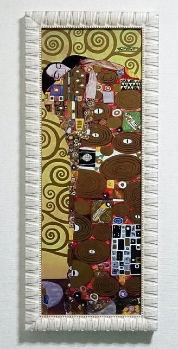 タイムセール☆】絵画 グスタフ・クリムト 接吻（キス） ラメ入り 超