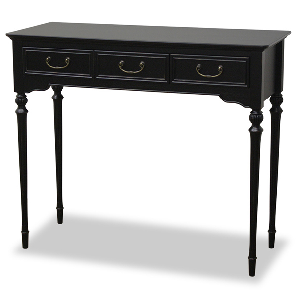 コンソールテーブル 引出し付 アンティーク調 ノワール 約幅85cm