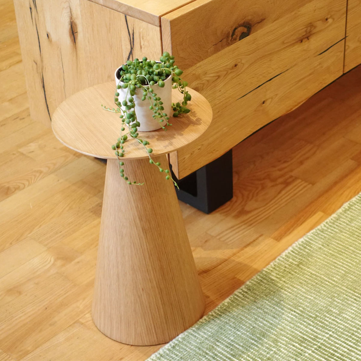コーヒーテーブル 円型 直径26cm 高さ40cm オーク ピルツコーヒー