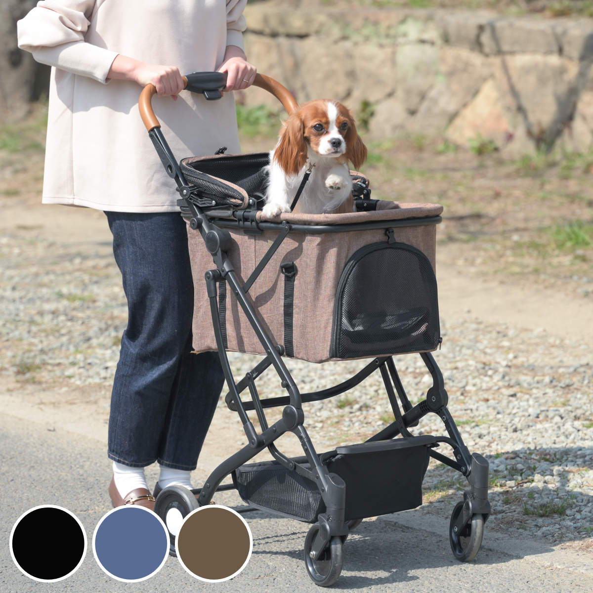 天使のカート 犬用キャリーバッグ ストライプ Mサイズ 天使のカート 犬