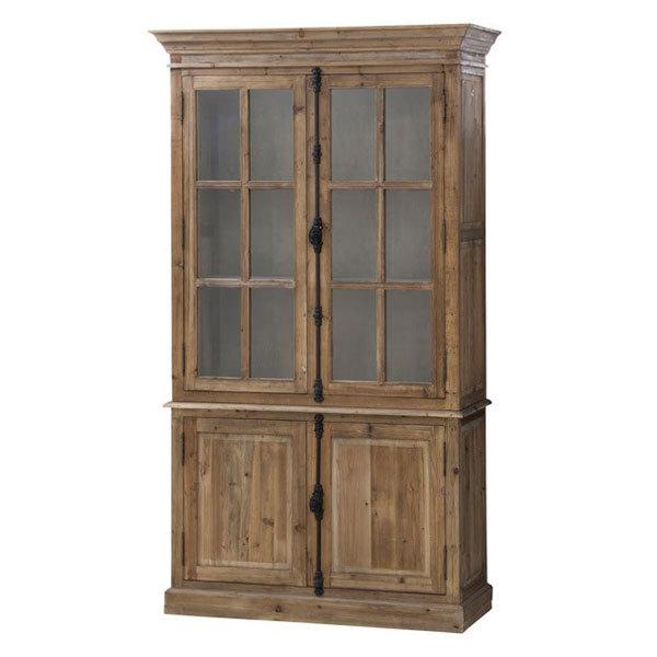 カップボード 食器棚 杉古材 レトロ調 ディオン 幅125cm （ 棚