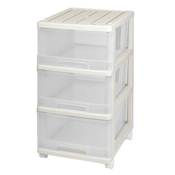 dショッピング |収納ケース 深型 3段 引き出し モノトーンカラー