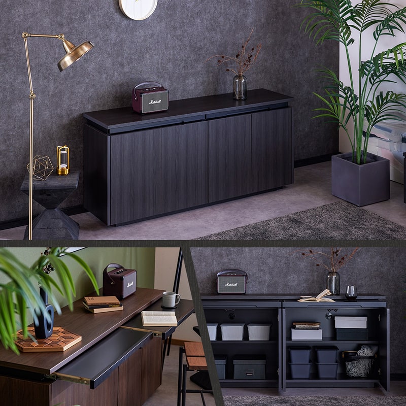 サイドボード キャビネット 160 幅160cm サイドチェスト リビング収納