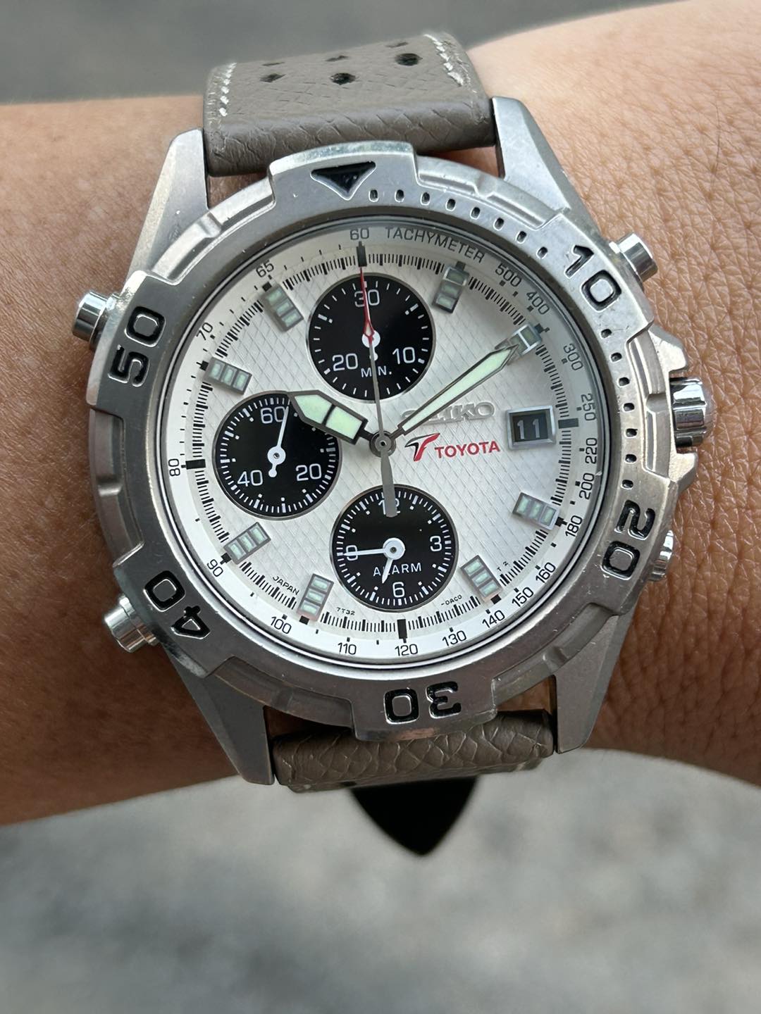 SEIKO TOYOTA Chronograph Quartz Watch 7T32-7H40 Titanium / case no