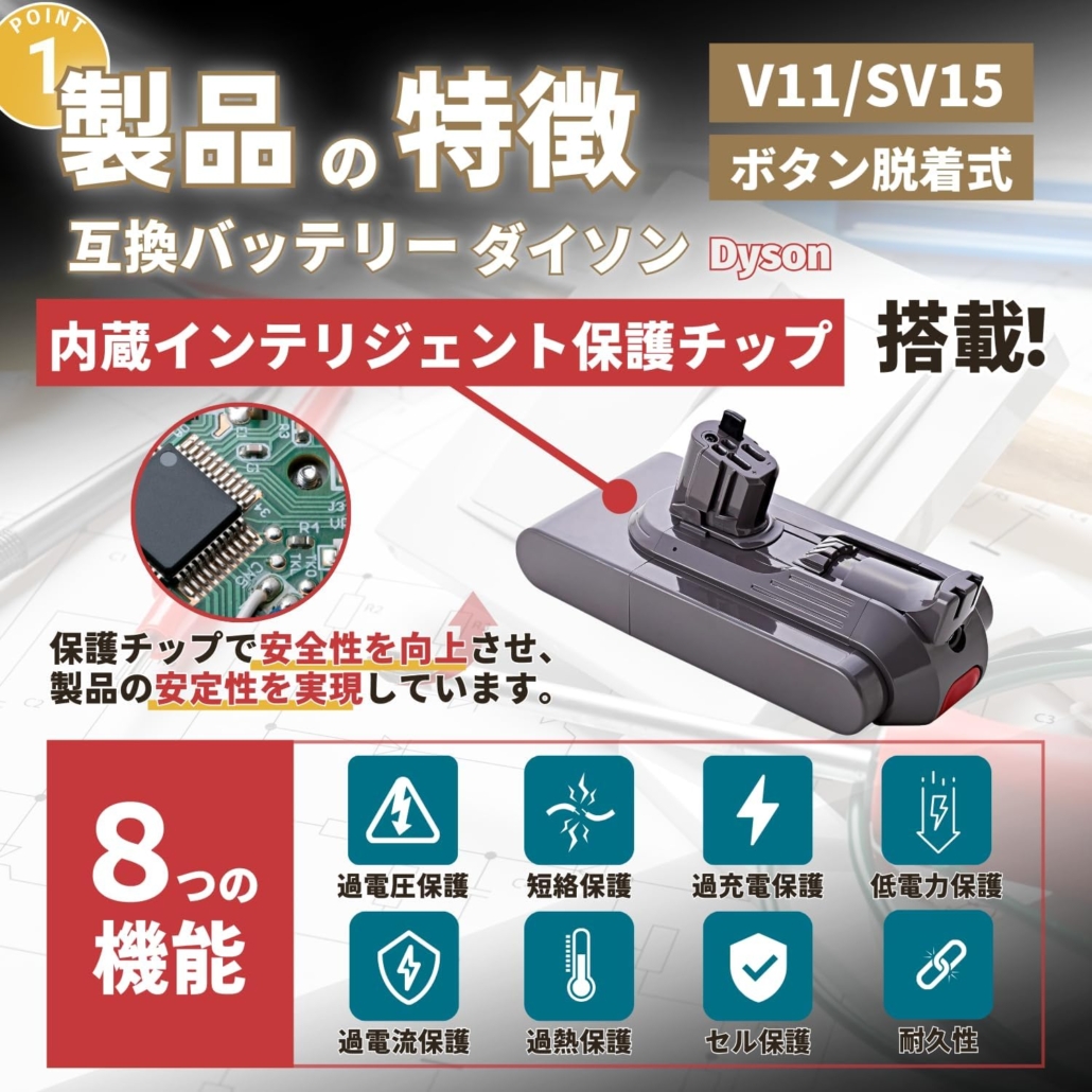 Longsafe ダイソン V11 SV15 互換バッテリー | 【公式】ロングセーフ