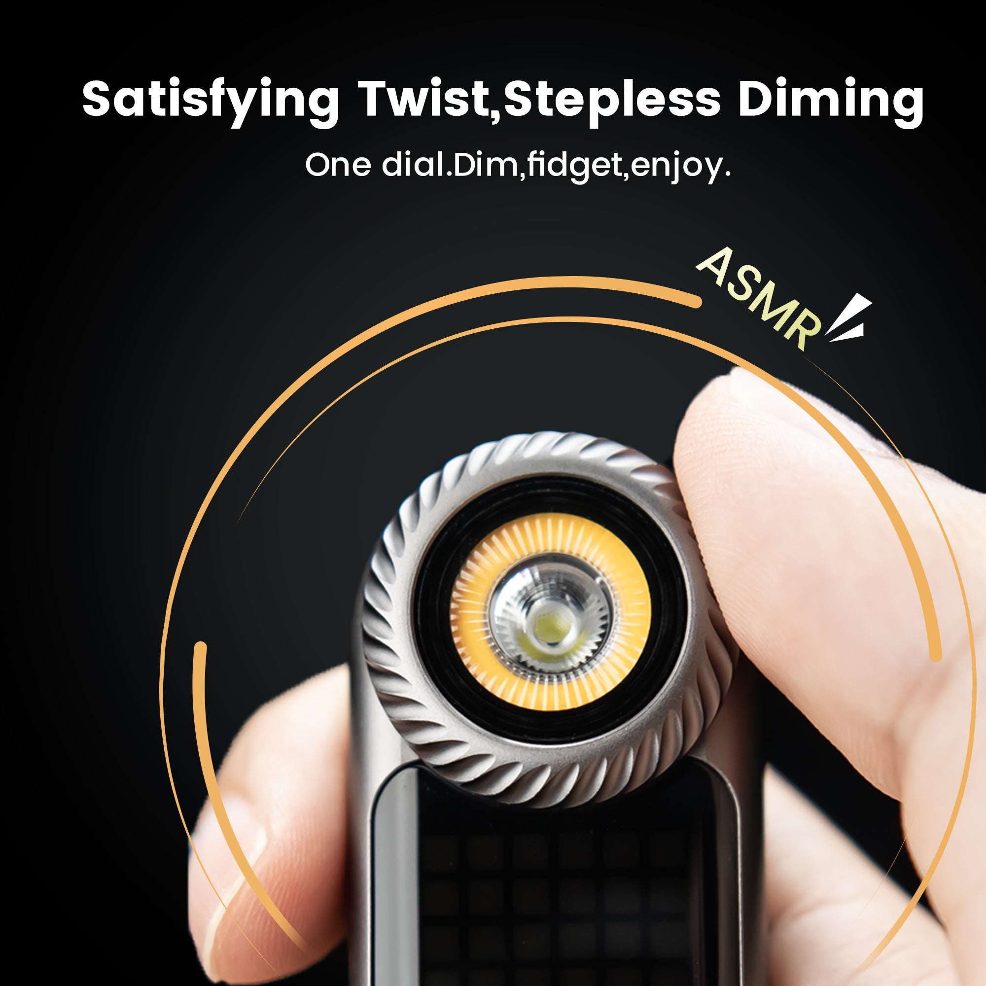 LOOP GEAR LOOPDOT-Pixel Display EDC Flashlight With Fidget Dial