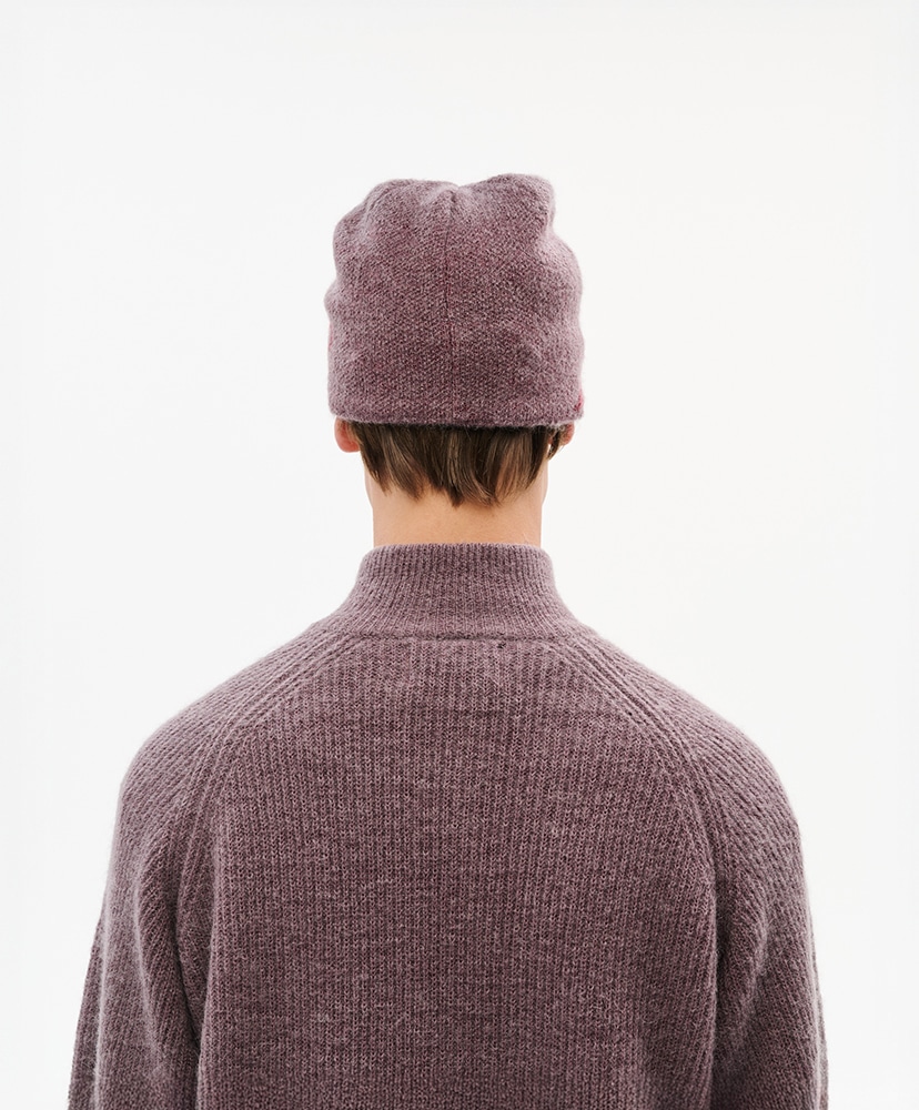 25aw main story ニット ビーニー ダークチョコレート M/L 25aw main