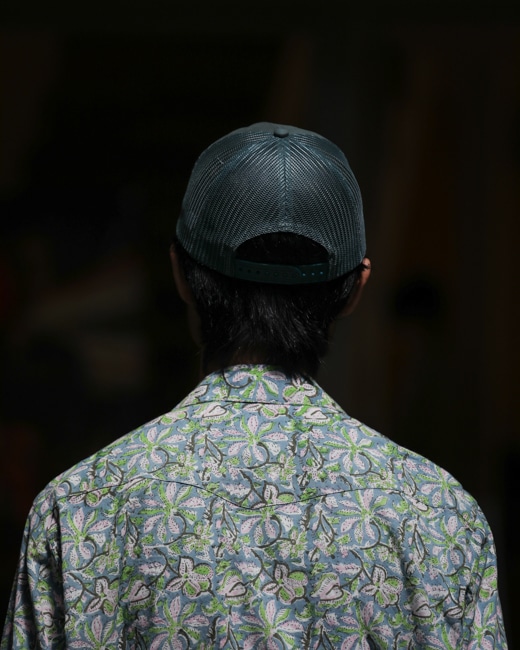 DOUBLE RL Logopatch Twill Trucker Cap [Green]