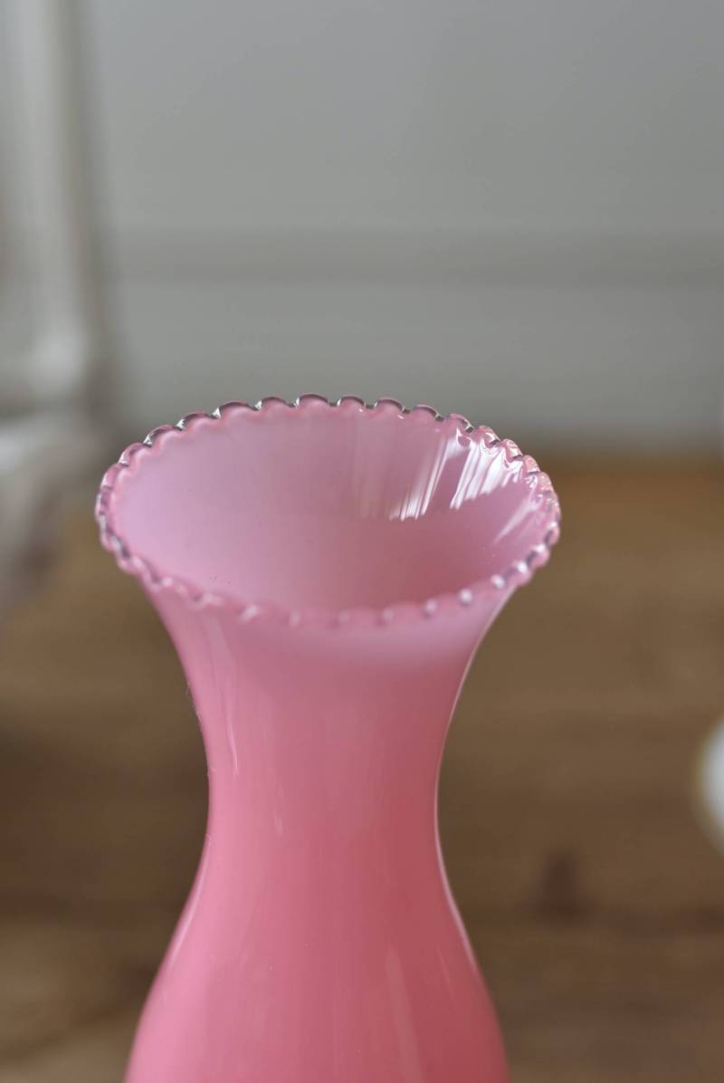 フランスアンティーク オパリンガラス 花瓶 一輪挿し 花器 フラワー